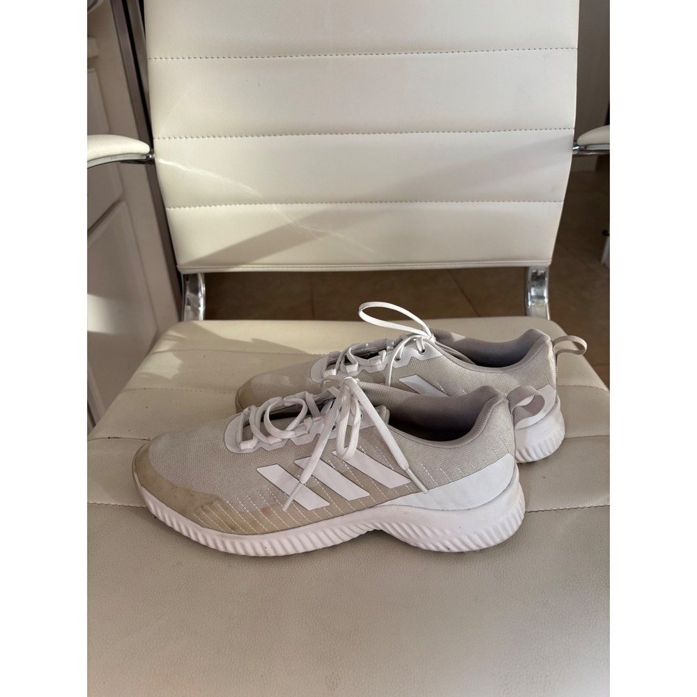 Adidas Bounce Womens Training Shoes Light Grey White EF2005 Size 8